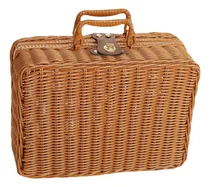 Comprar Cesta Tejida De Mimbre Para Picnic De Ratán Sintético Para