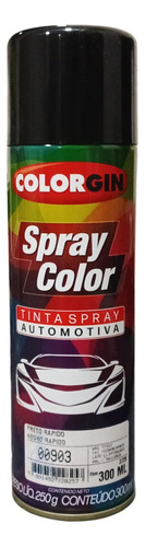 Pintura En Aerosol Color Negro Brillante Rápido Por 300ml