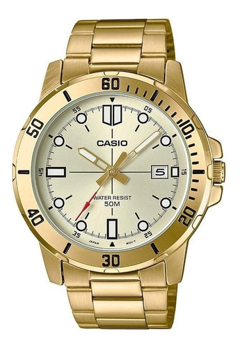 Relogio Casio Masculino Mtp-vd01g 9ev Dourado Analogico