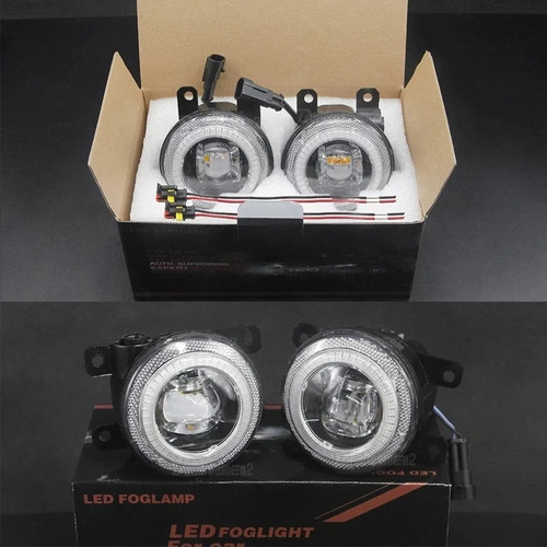 Faros Niebla Led Lupa 3d Aro Led Para Renault Logan Sandero