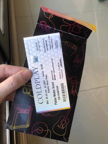 Imagen 2 de 4 de Entrada Recital Coldplay River 2022 (v) Argentina