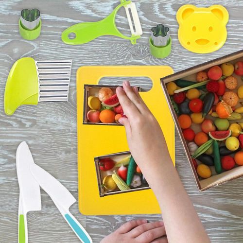 Zlj Xj Cuchillo Infantil, Juego Cuchillos Cocina Para