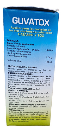 Guvatox Jarabe 120 Ml Catarro Y Tos
