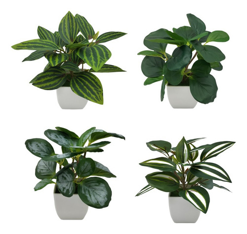 4 Macetas Plantas Artificiales Macetas Decorativas Bonsai
