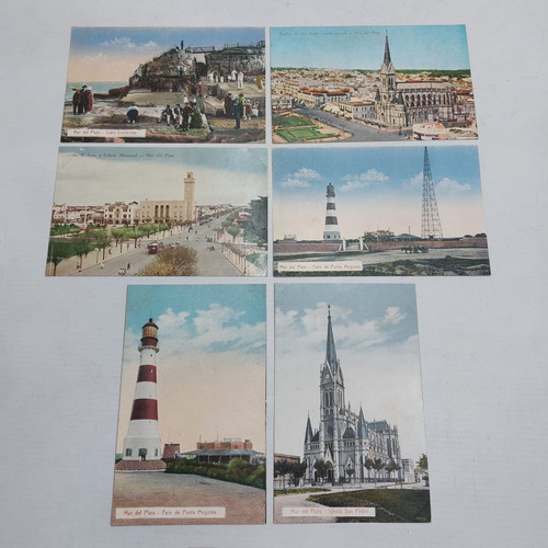 Antiguas Postales Mar Del Plata Sin Circular Lote Mag 65216 (Usado)