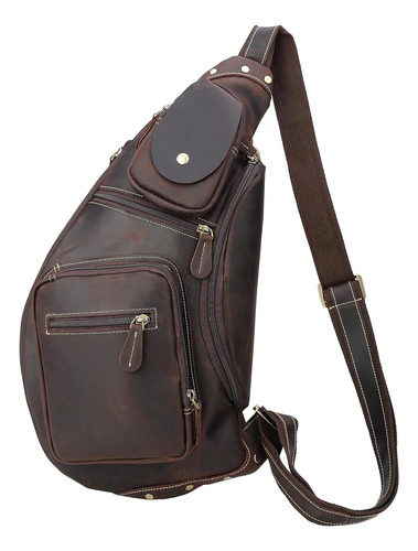 Mochila De Cuera Morral Marron Oscuro