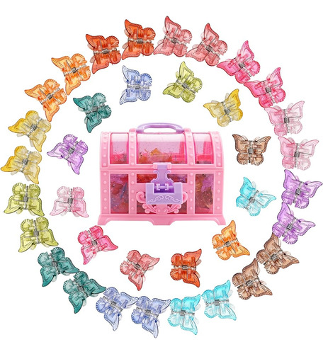 ~? 100 Piezas Butterfly Hair Clips Mini Claw Clip Pastel Hai