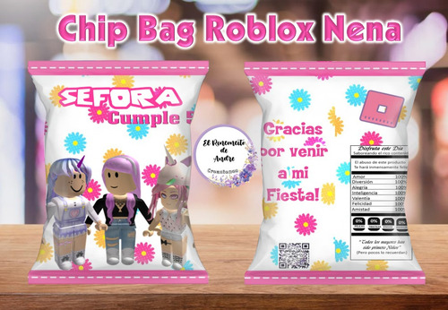 Bolsitas Golosineras Chips Bags Roblox Nena X30 Cumple Candy
