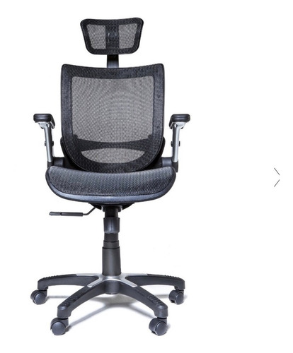 Cadeira de escritório Midshop Metro Head gamer ergonômica  preta