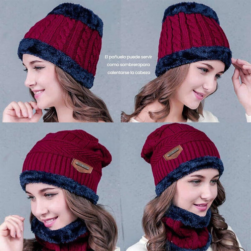 Kit De Gorro, Bufanda Y Guantes For Frio, Gorros Invierno