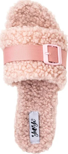 Pantufla Sandalias Peluche Felpa Suela Mujer Shosh 1018776