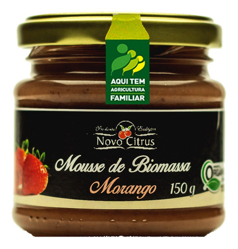 Mousse De Biomassa Orgânico Morango Novo Citrus 150g