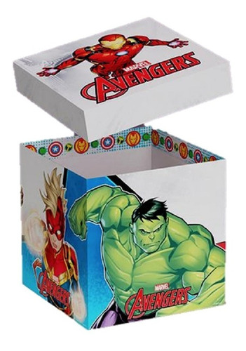 Caja De Regalo Avengers Superhéroes Cotillón Activarte