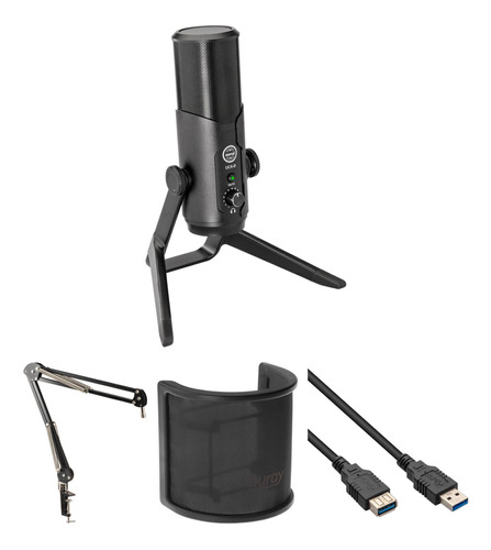 Senal Uc4-b Usb Multi-pattern Microphone Kit With O.c. White