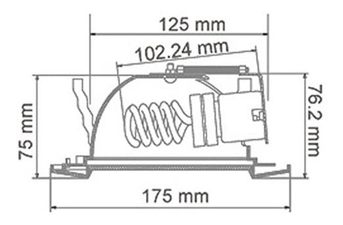 Imagen 2 de 4 de Lámpara De Techo Interior Para Empotrar Tecnolite 13w E27