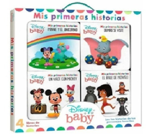 Libro Cuentos Disney Baby Acartonados 4 Tomos