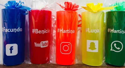 Vaso Plastico Trago Largo Personalizado Souvenirs Cumpleaños
