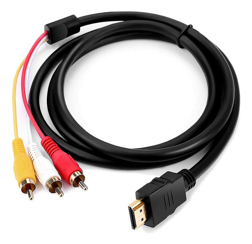 Duoyhiel Cable Hdmi A Rca, Cable Hdmi Macho De 5 Pies A Av 3