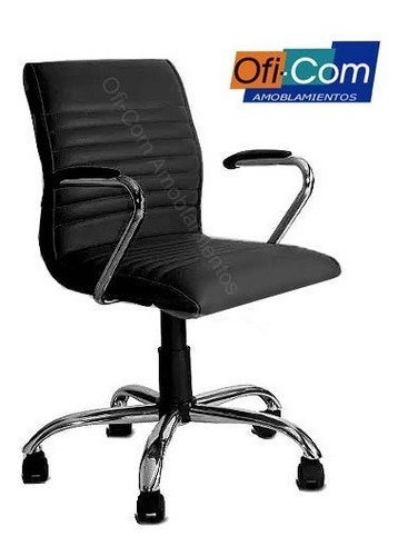 Silla Sillon Aluminium Moderno Escritorio Pc Compu Brazos