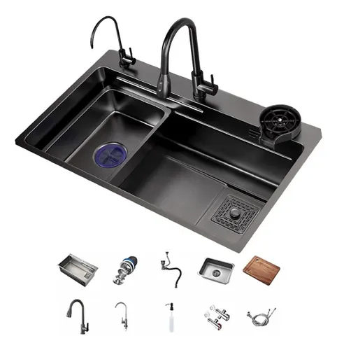 Combo Lavaplato Empotrado80x45cm Acero Inoxidable Fullequipo