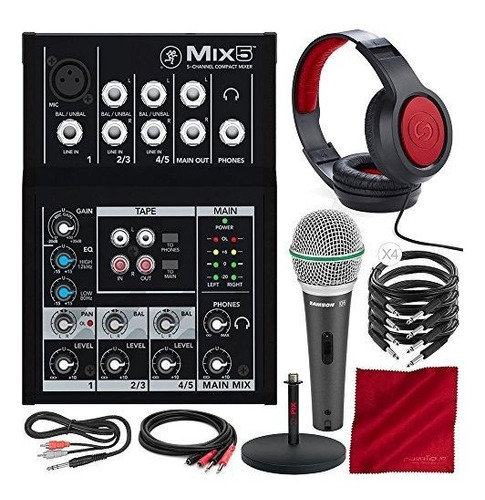 Mackie Mix Series Mix5 mezclador Compacto De 5 canales Y Pla