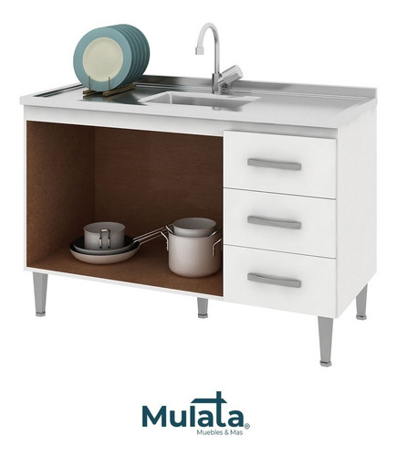 Imagen 3 de 5 de Bajo Mesada Mueble De Cocina Sin Bacha