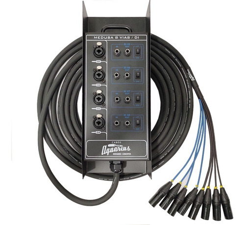 Medusa 8 Vias Com 4 Direct Box Cabos Aquarius - 45 Metros