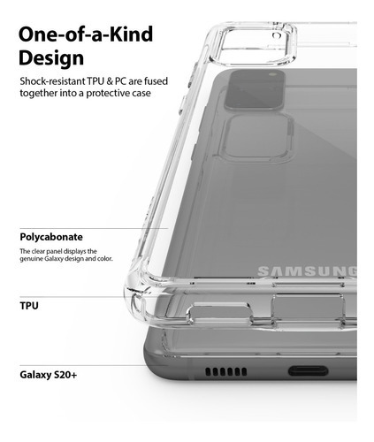 Funda S20 S20 Plus S20 Ultra Ringke Fusion Samsung Galaxy Color Clear (transparente)