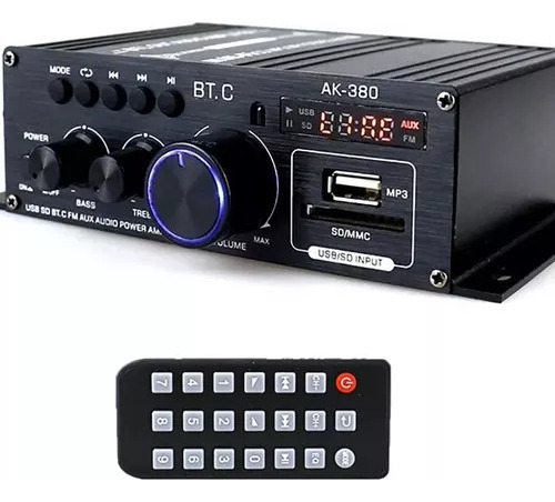 Amplificador Estéreo Bluetooth Completo Hifi De 800w