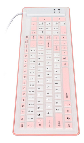 Teclado Silencioso Dobrável De Silicone De 103 Teclas De Sil