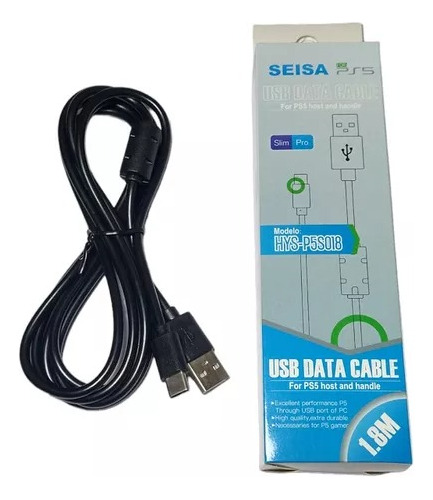 Cable Usb Tipo C 3 Metros Con Filtro Para Joystick Ps5