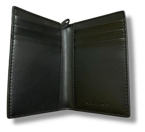 Tarjetero Doble Michael Kors 100% Original Con Etiqueta Negro Estampado Mk