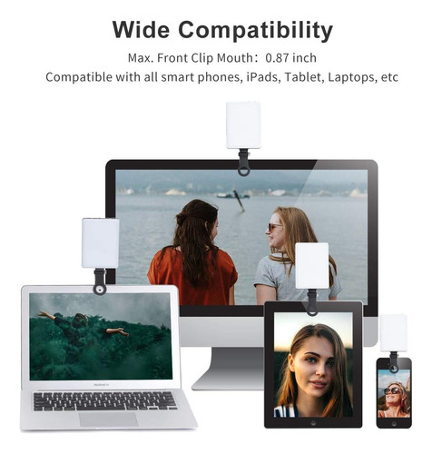 Newmowa 60 Led Luz De Videoconferencia Recargable De Alta Y