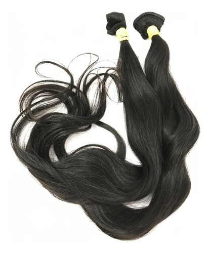 Cabelo Tecido Tela Metro Liso Leve Ondas Humano 50/55cm150gr Cor Castanho