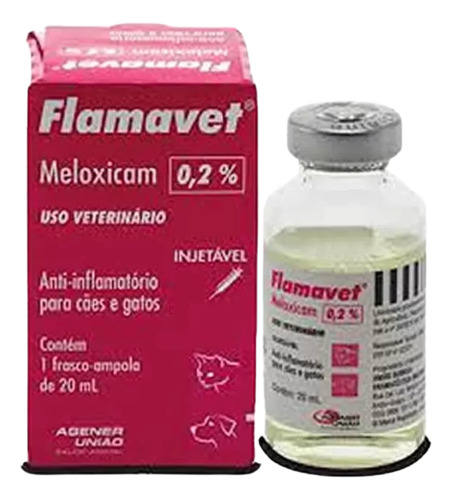 Meloxicam 0,2% Anti-inflamatorio Para Cães E Gatos Flamavet