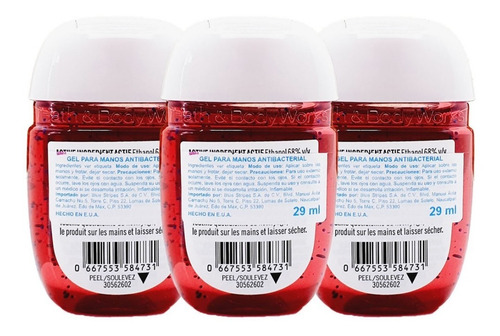 Imagen 3 de 3 de Gel Antibacterial Bath & Body Works Champagne Apple & Honey