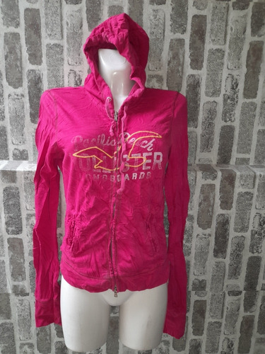 Sudadera Rosa Hollister Talla L De Mujer-g6