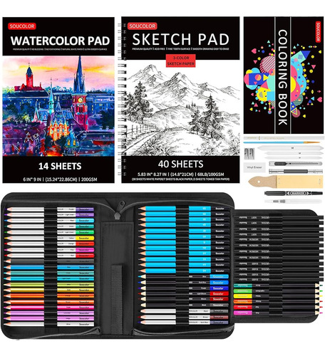 Soucolor Art Kit, 76 Pack Pro Art Supplies For Adults Kids, 