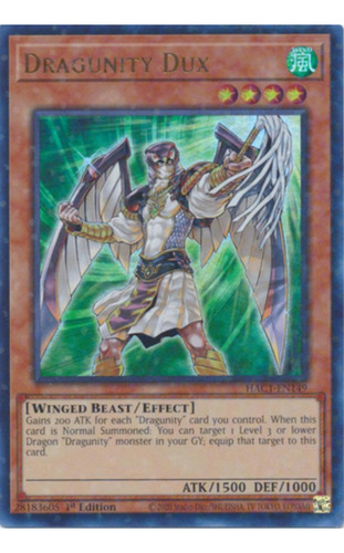 Tarjeta Yugioh Dragunity Dux Hac1-en149 Dturp