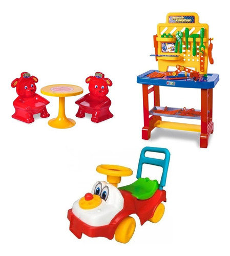 Plaza Blanda Taller Mesita Pata Pata Combo Envio