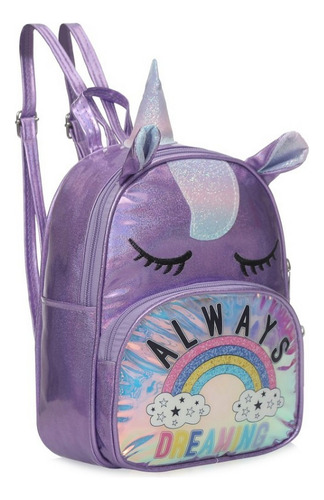 Mochila Infantil Trendy Always Dreaming Ar1 17430 Ellobo Color Violeta Diseño De La Tela Lisa