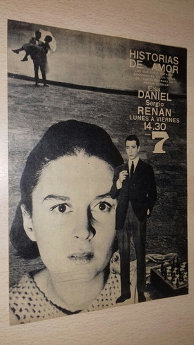P539 Clipping Publicidad Canal 7 Sergio Renan Elsa Año 1964