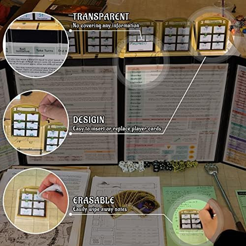 Dnd Initiative & Combat Tracker Juego De 6 Piezas De Acrílic