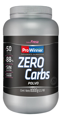 Zero Carbs Proteína Fresa 1 Kg Fresa Prowinner