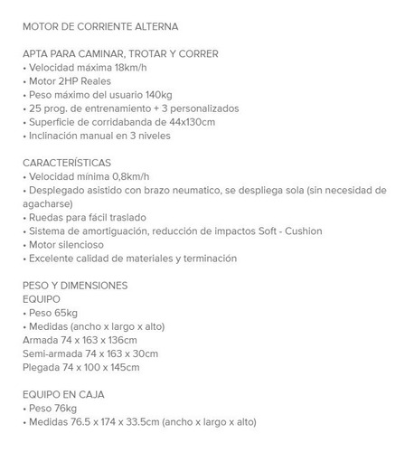 Imagen 2 de 8 de Cinta De Correr Enerfit 760 Profesional 2hp C. Alterna