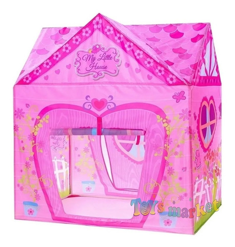 Imagen 2 de 7 de Casita Techo Princesas Rosa Casa Juego Nena Carpa Pvc Iplay