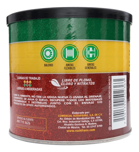 Grasa Lubricante Roshfrans Grafitada Fibrosa Cr 425g