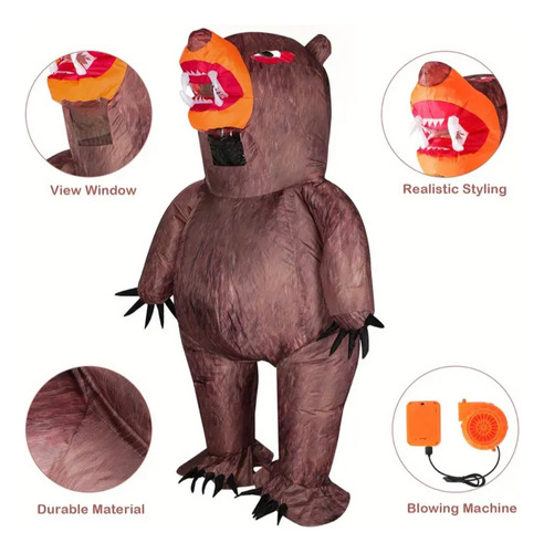 Disfraz Inflable De Oso Adulto