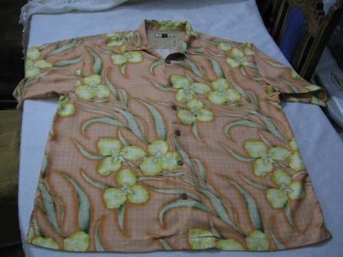 Camisa, Guayabera Hawaiana De Seda Tommy Bahama Talla Xl