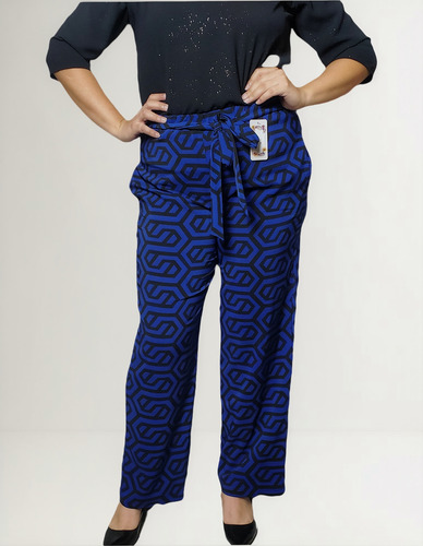 Pantalon Vestir Extra 34 36 38 40 Suelto Fresco Con Bolsas